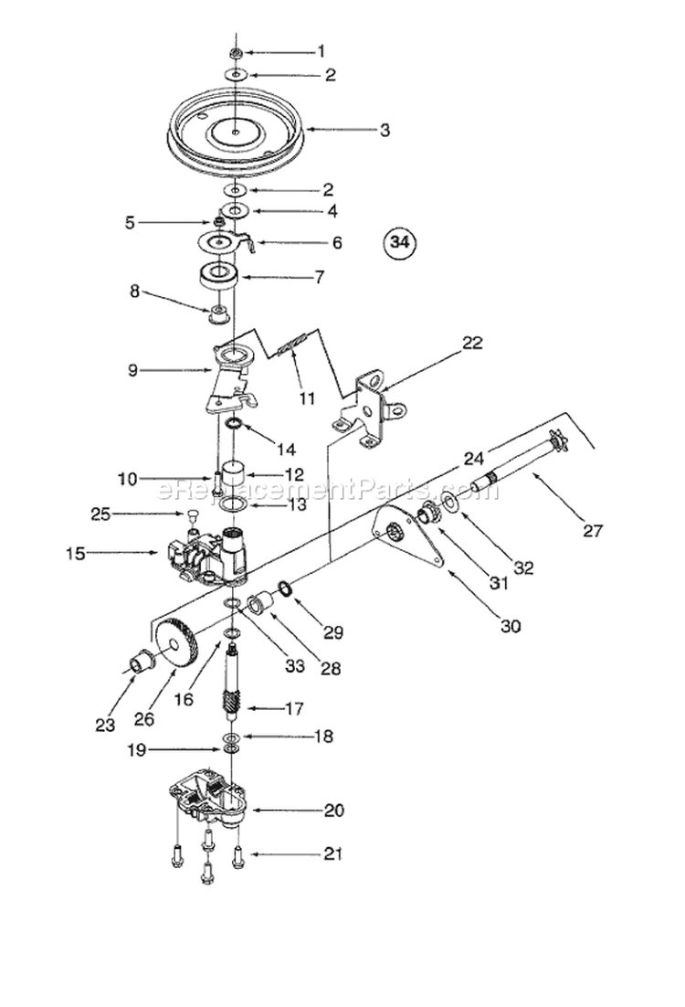 Page E Diagram and Parts List for 12A-979T401 2001 Yard Man Lawn Mower